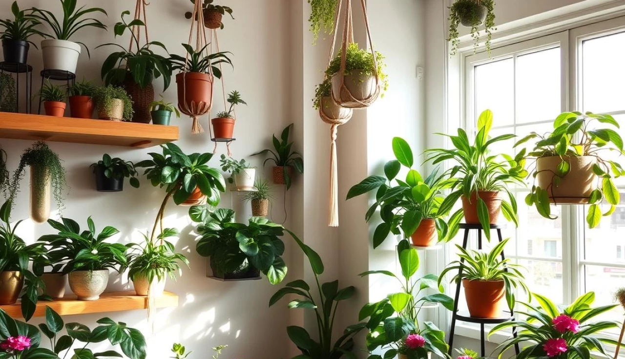 Soluções Criativas para Expor suas Plantas de Interior de Forma Decorativa