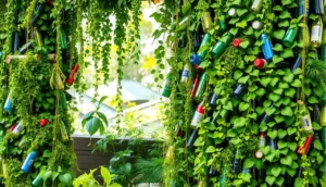 Jardim Vertical com Garrafas PET