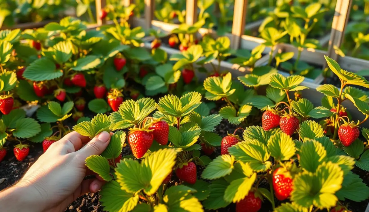 truques para produzir mais morangos em casa