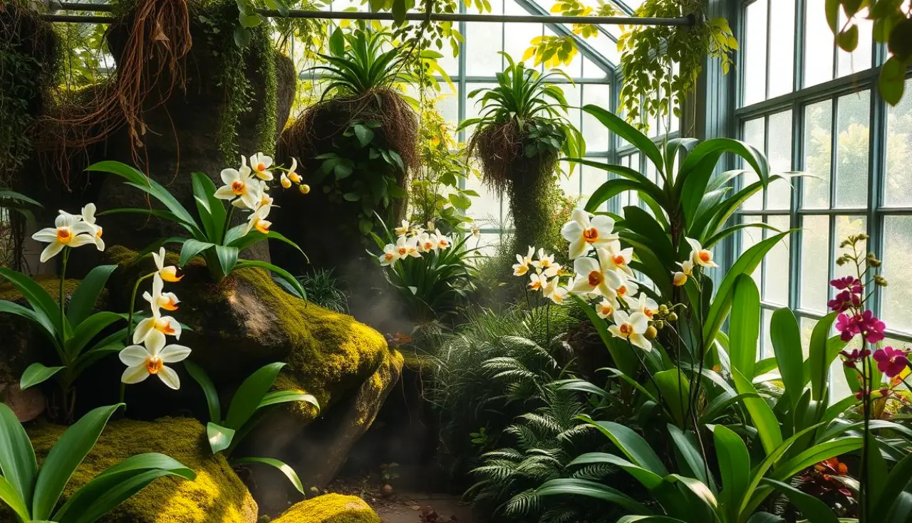 ambiente ideal para orquídeas na sombra
