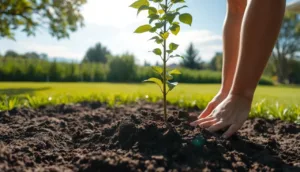 como plantar uma árvore no quintal