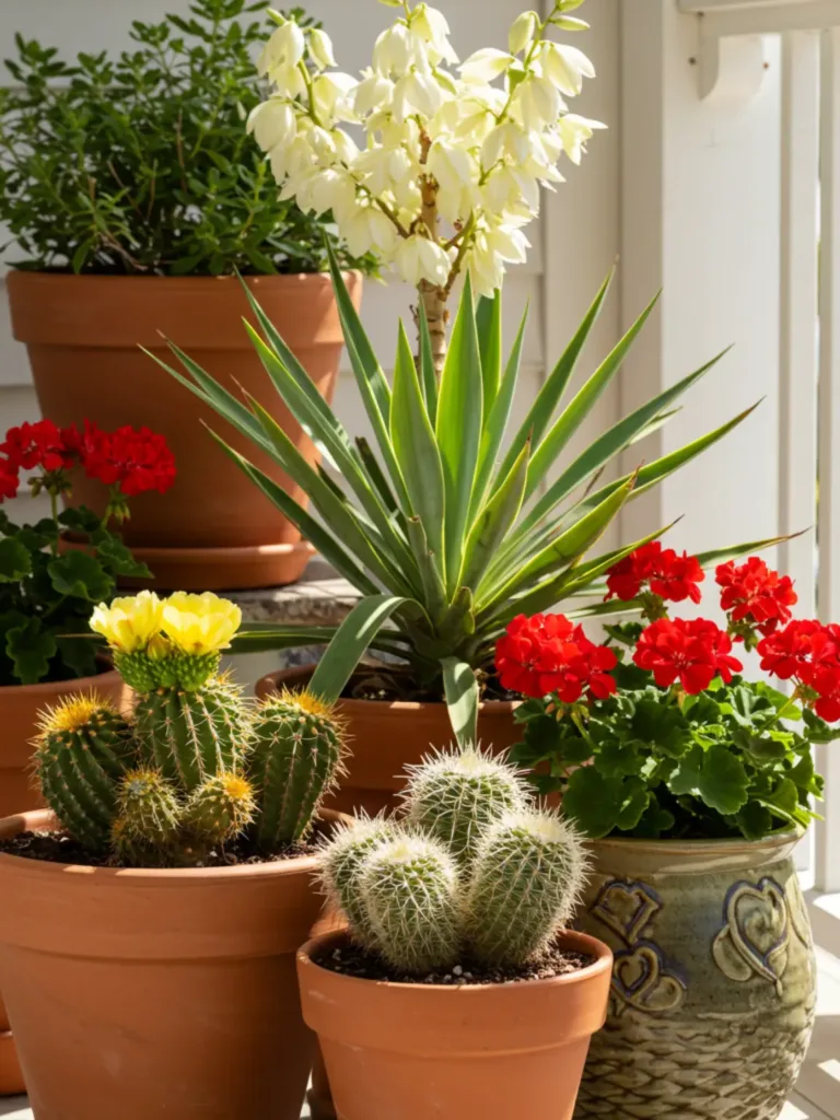 plantas resistentes ao sol para vasos