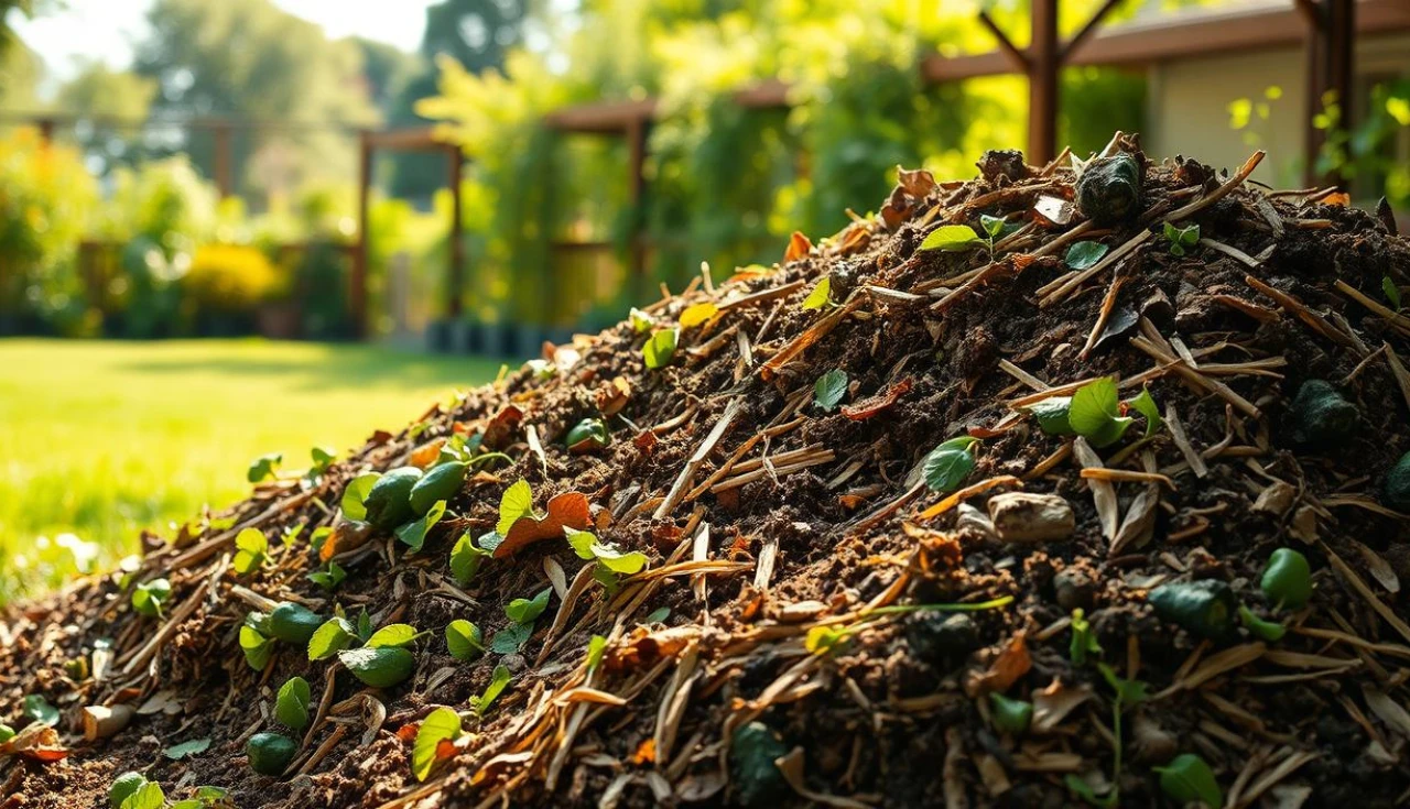 pilha de compostagem