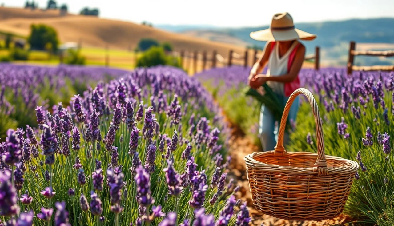 técnicas de colheita de lavanda