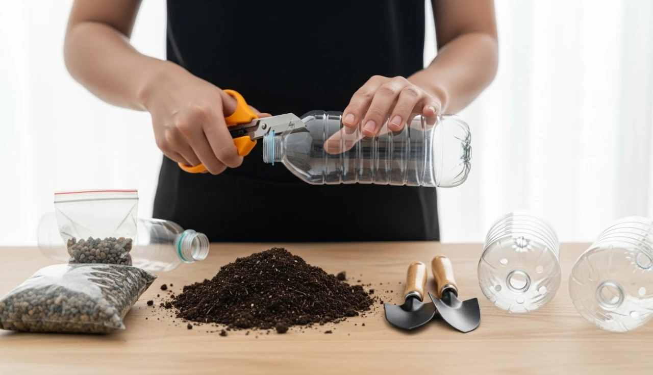 Materiais e preparo das garrafas