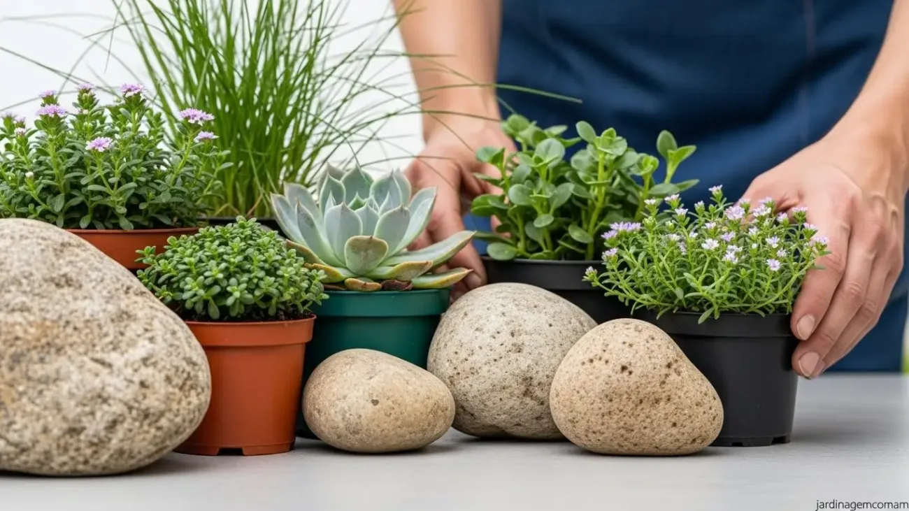 Escolhendo as Plantas Perfeitas para Combinar com Pedras