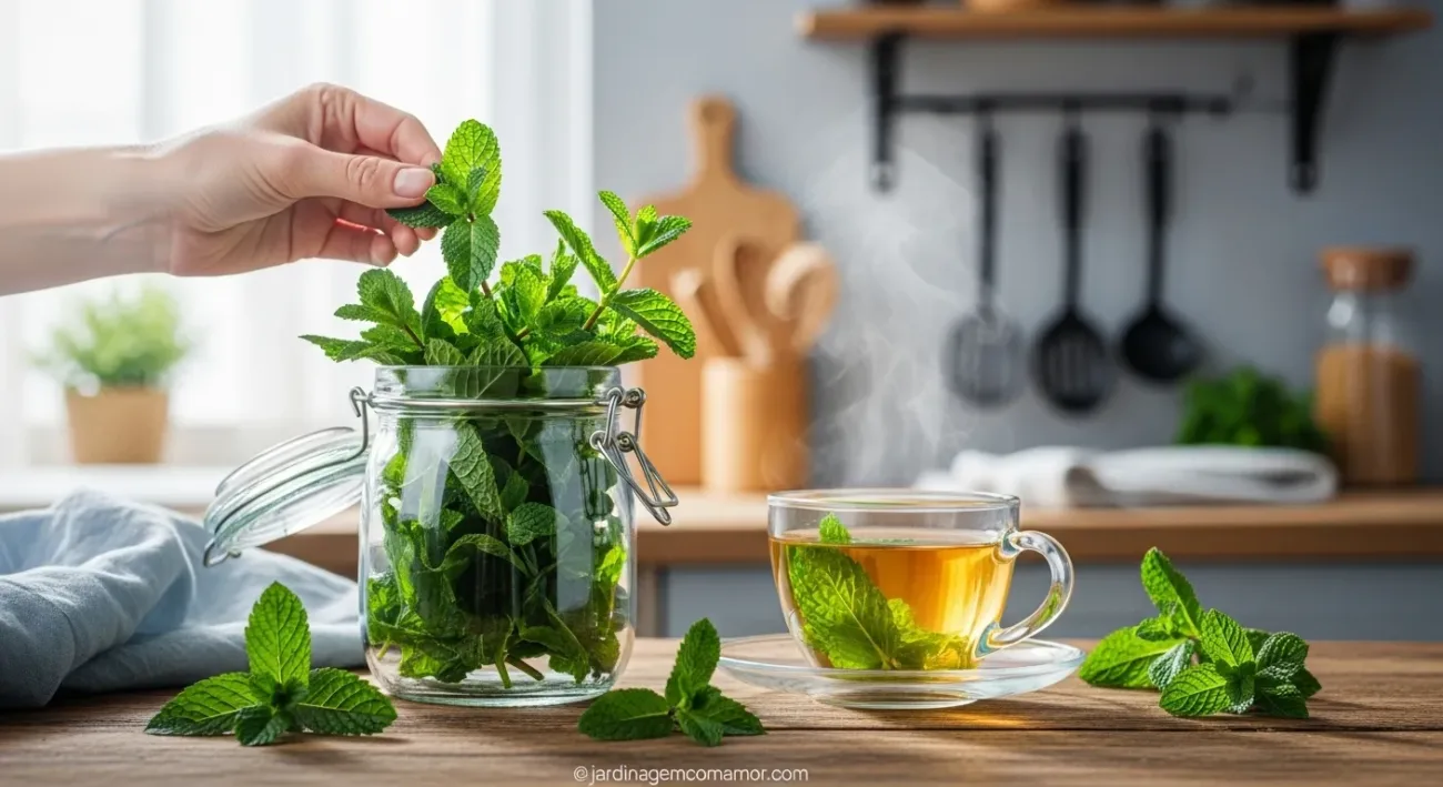 Colheita, Armazenamento e Usos da Hortelã Fresca