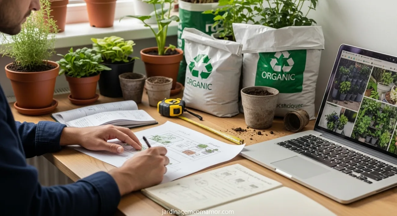 Planejamento do jardim vertical sustentável