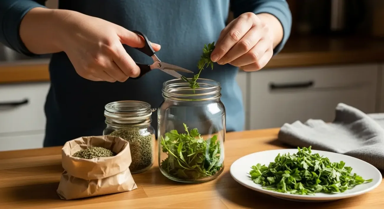 Dicas para colher, armazenar e aproveitar seus temperos frescos
