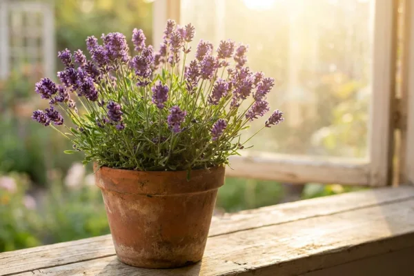 Lavanda em vaso